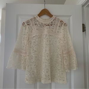 LOFT Boho Vintage Lace Blouse, Size S, Like New